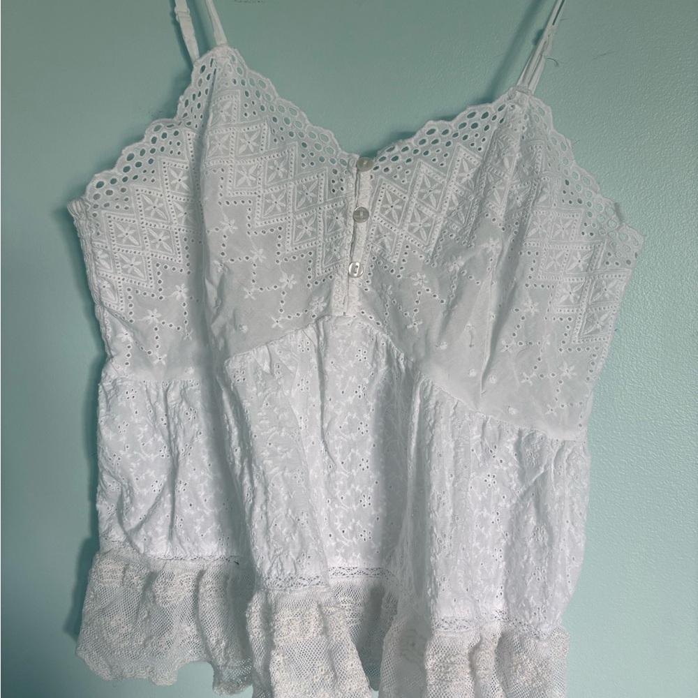 Joie White Lace Pajama Sleep set